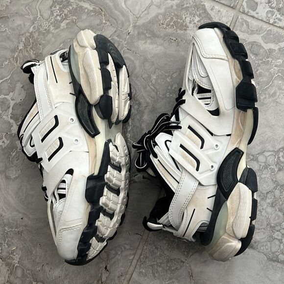 Balenciaga Track Sneakers, White/Black, Extra Shoe Laces, Size, EU34 US4 - Picture 9 of 16
